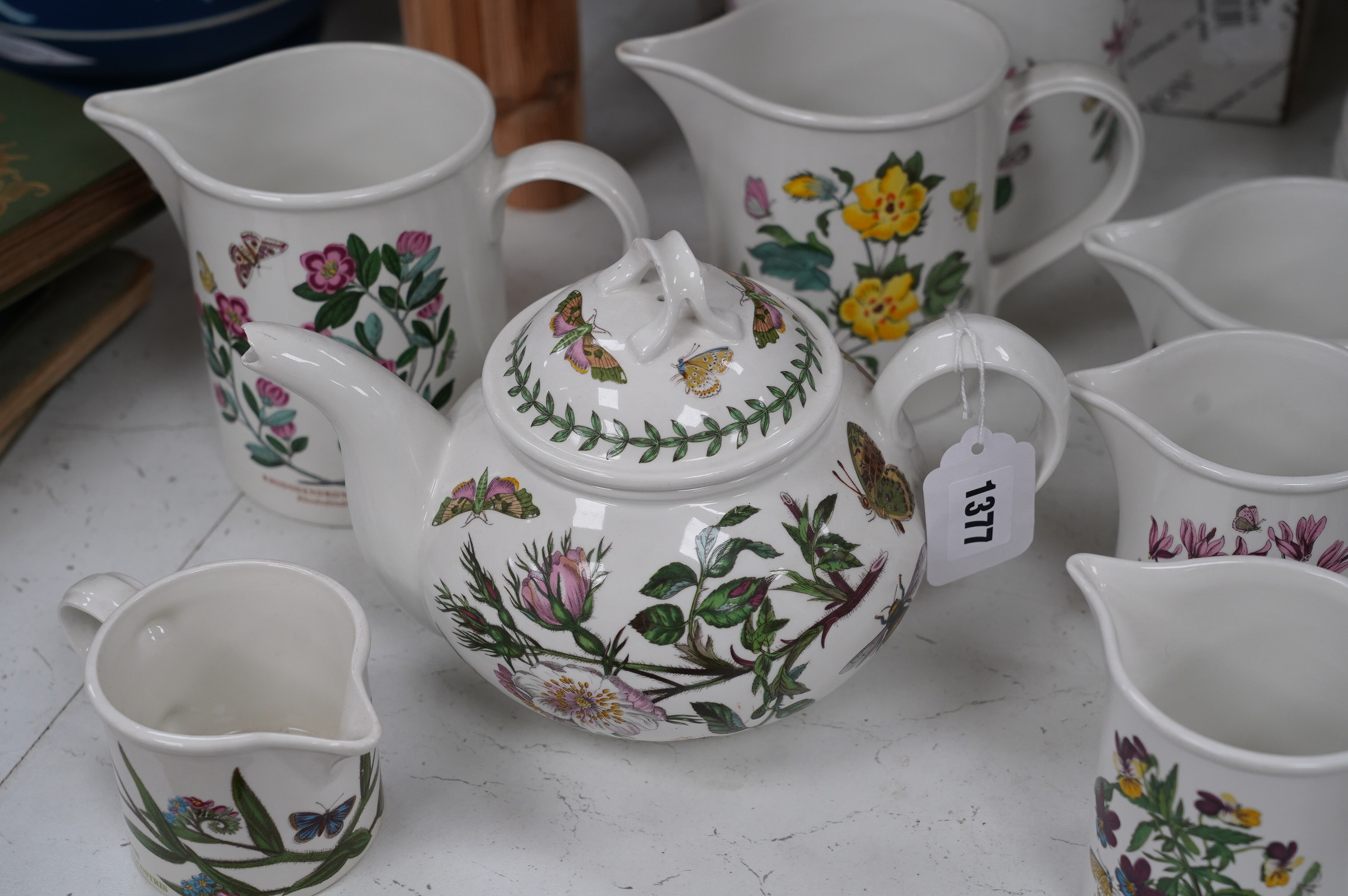 A mixed quantity of Portmeirion Botanic Garden tea, coffee and dinner wares, including a teapot, jugs, cups, plates, dishes, Jardene, etc. Condition - fair to good